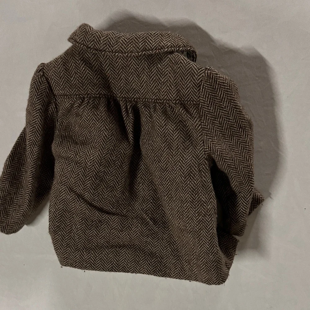 Baby Gap Girls Brown Herringbone Peacoat 6-12 months